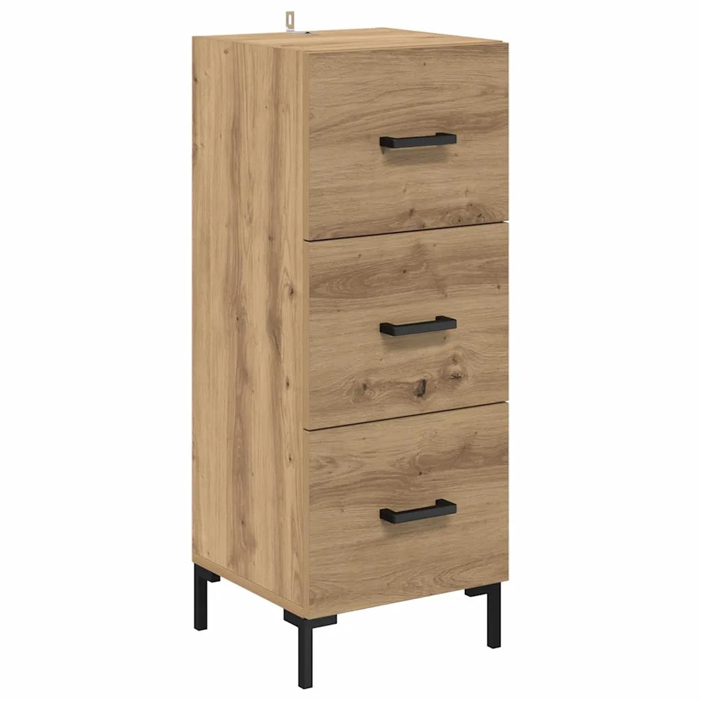 Credenza con Cassetto-Buffet-Armadio da cucina Rovere artigianale 69,5 x 34 x 180 cm 650999