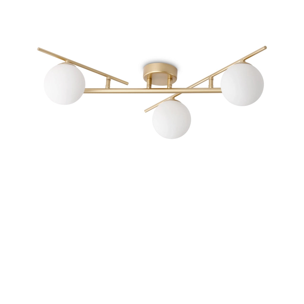 Plafoniera Contemporanea Atlas Metallo Oro 3 Luci G9 4W 3000K Ip20