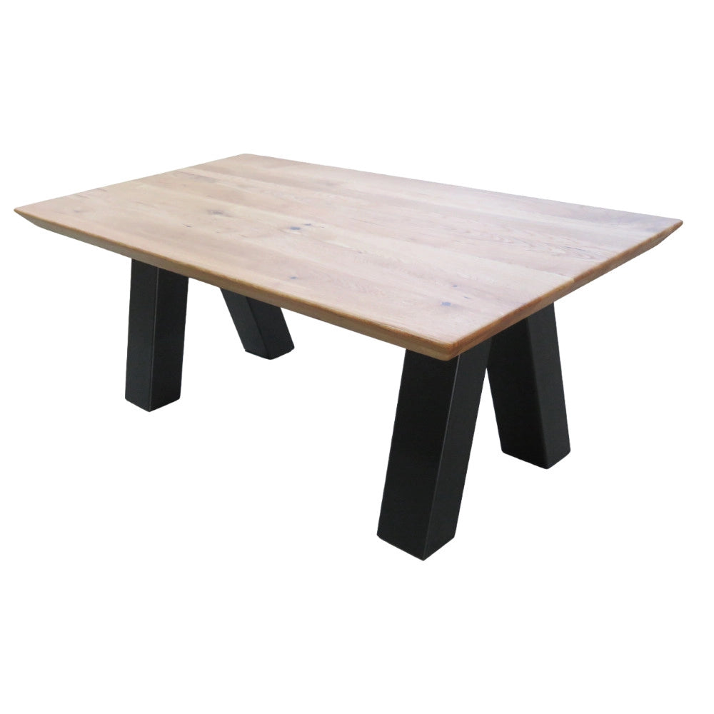 Tavolino da caffè CONNECT - gamba LAMBDA 80x100 (nero)