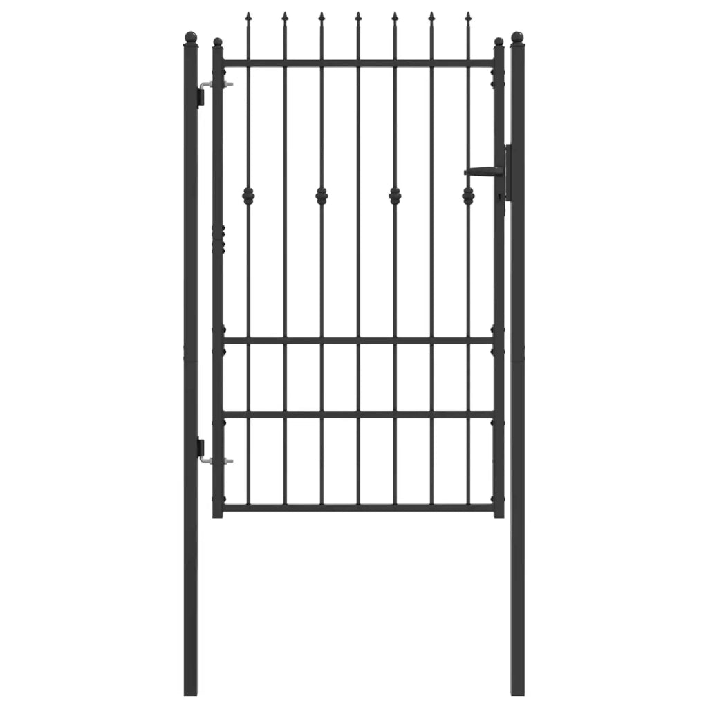 Cancello per recinzione Asten Nero 150 x 88 cm Acciaio 42034046