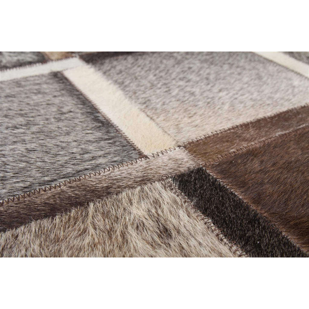 Tappeto Eclipse 400 in vera pelle grigio scuro