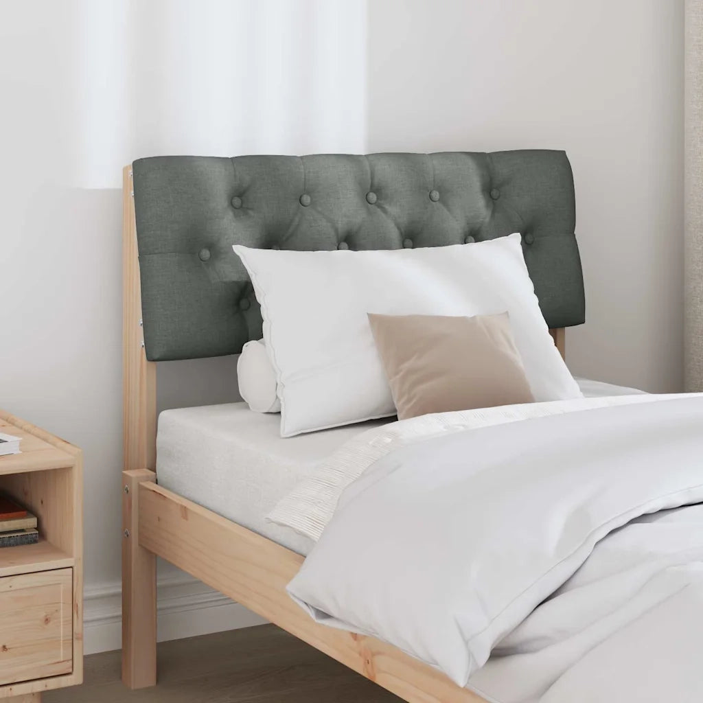 Testiera | Testata imbottita Grigio scuro 75 cm Pino massello