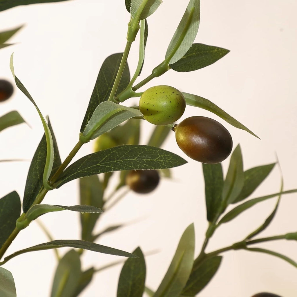 Olivo Artificiale 180 cm Albero Realistico con Olive e Vaso Decorativo da Interno