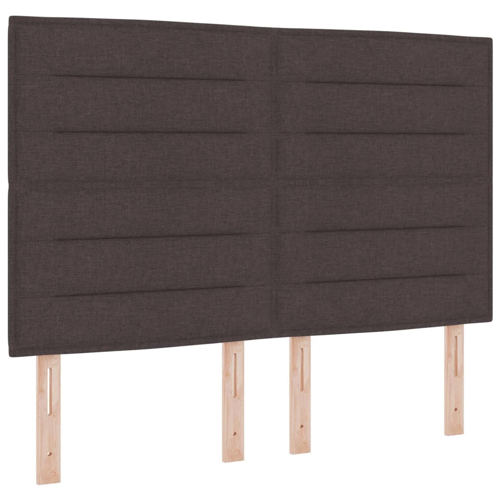 Letto Box Spring LED con Materasso Marrone Scuro 160 x 200 cm 3455891