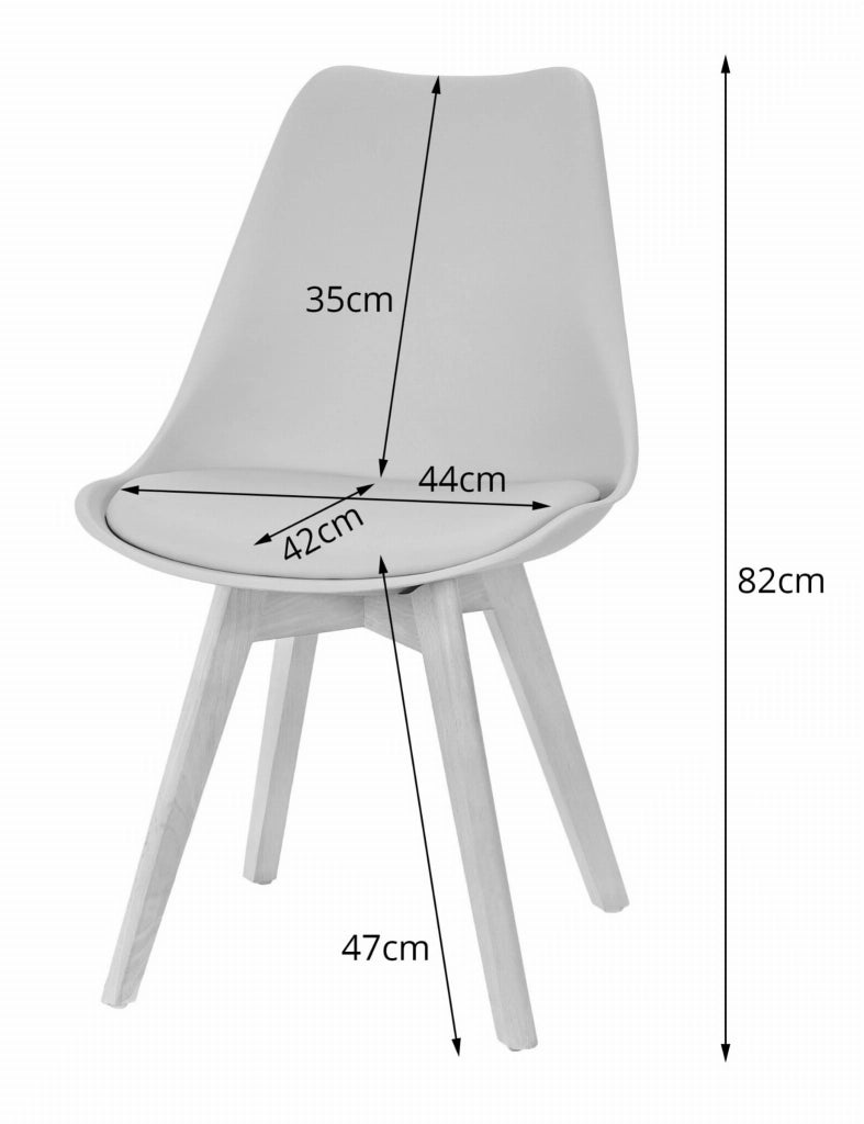 Sedia VALORA RIXK - Design trasparente con gambe naturali x 3