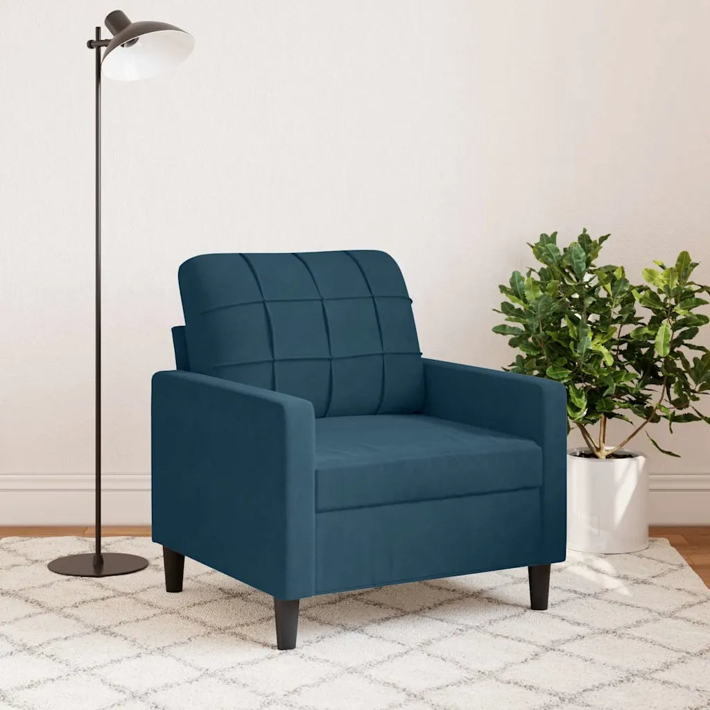 Poltrona Blu 60 cm Velluto 4007613