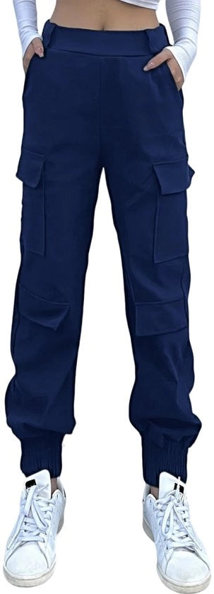 Pantaloni Cargo con Stoffa Rattrimabile - Alta Caviglia - Casual/Work - Chiusura a Slitta - Stile Y2K - 4 Comparti Spaziali - Pantaloni da Jogging