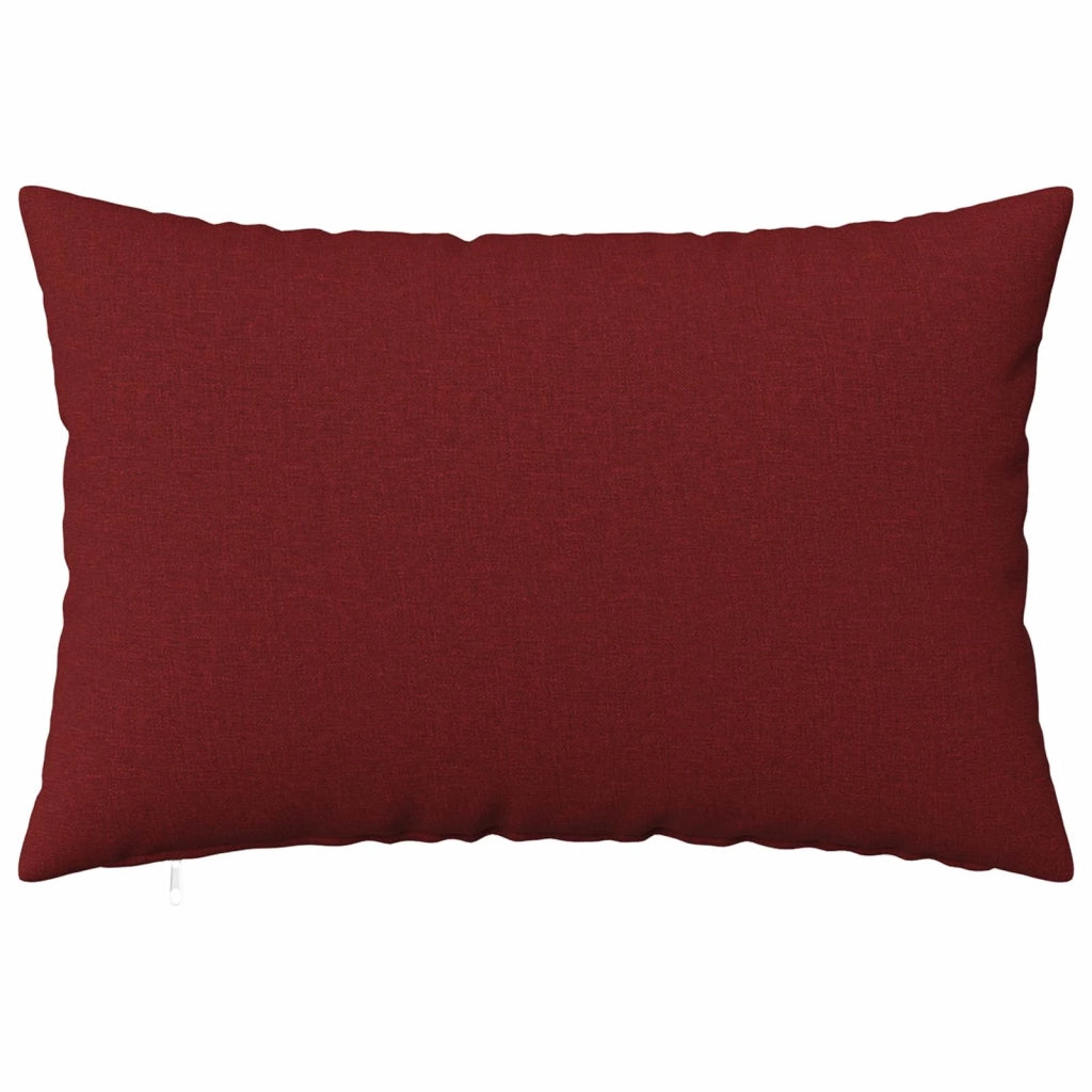 Federa 6 pz HEERLEN Rosso Vino 40 x 60 cm Tessuto 909130