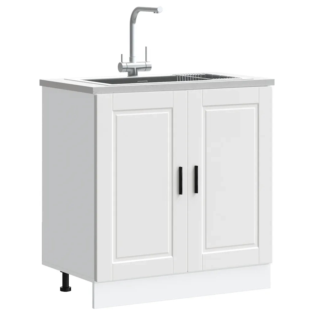 Mobile base lavello Porto Bianco 80x46x81,5cm Legno Multistrato 853927
