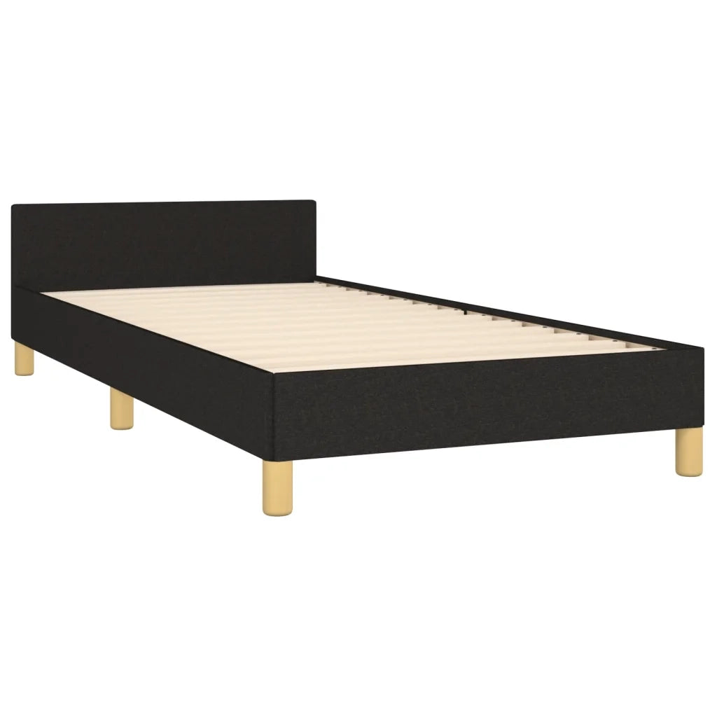 Giroletto senza Materasso Nero 100x200 cm in Tessuto