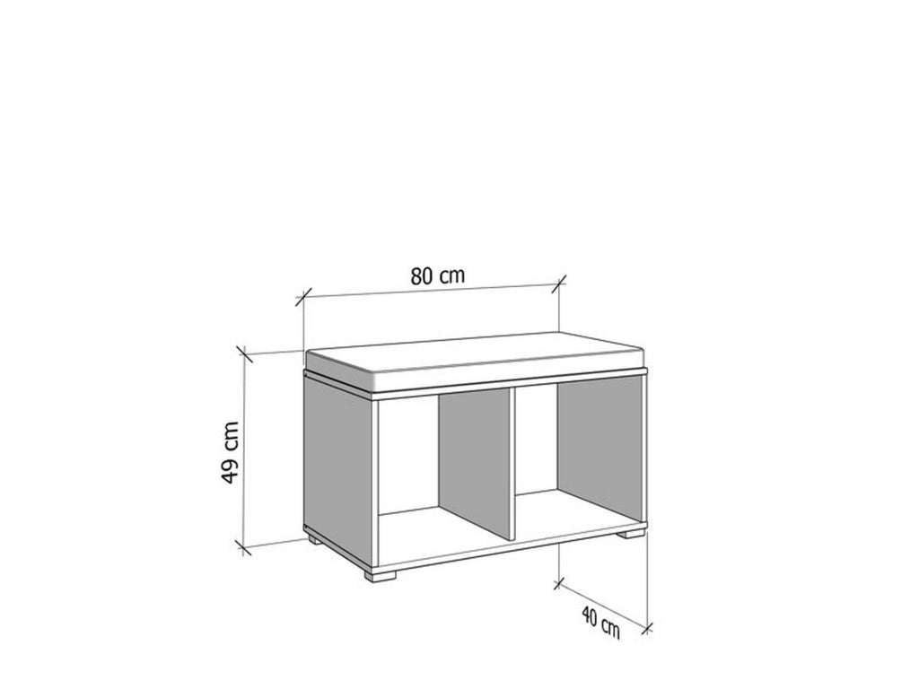 Pincara, Mobile da Ingresso un Ripiano, 80x40x49h cm Marrone Rovere Nodi