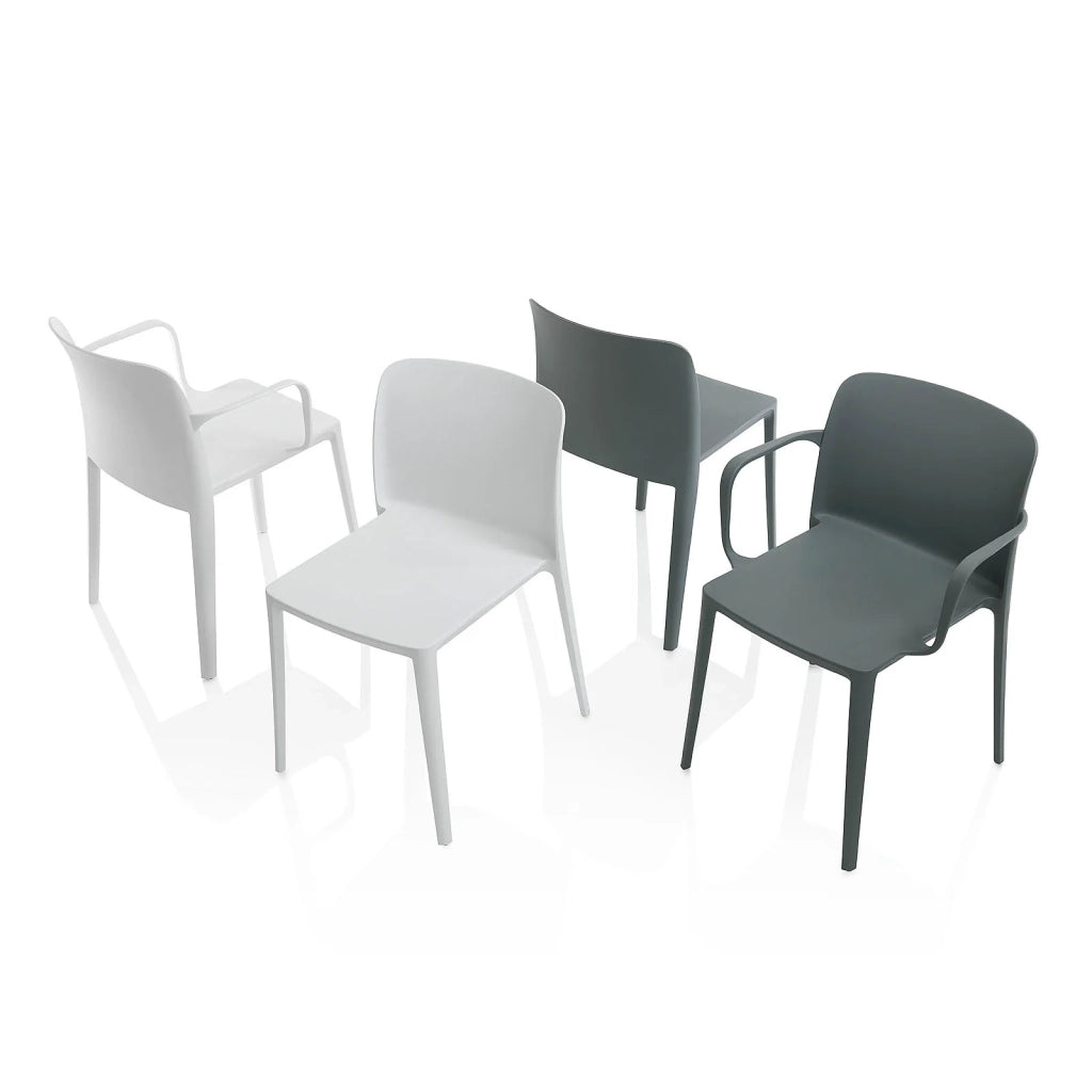 Set 4 Sedie da interno/esterno TIMMY colore bianco