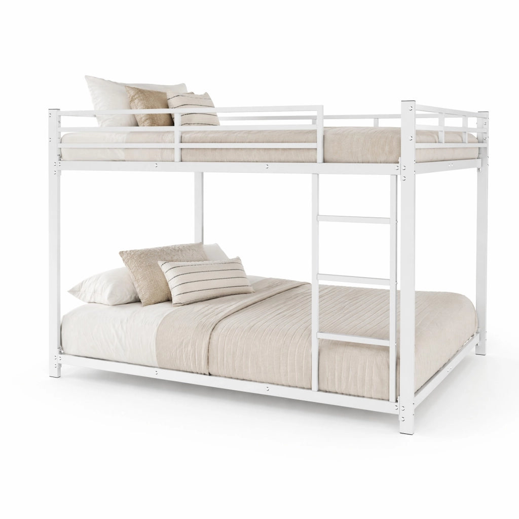 Letto a castello in metallo bianco 140 x 200 cm