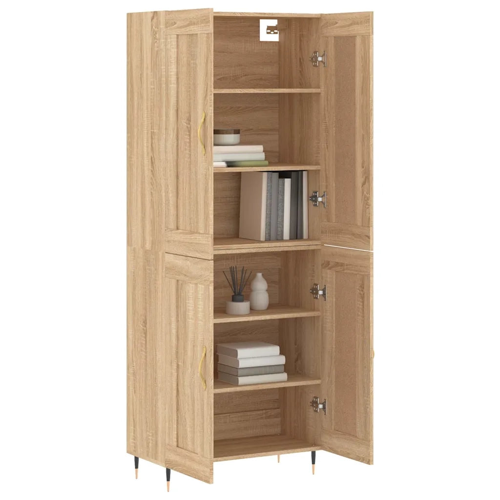 Credenza Rovere Sonoma 69,5x34x180 cm in Legno Multistrato 3199668
