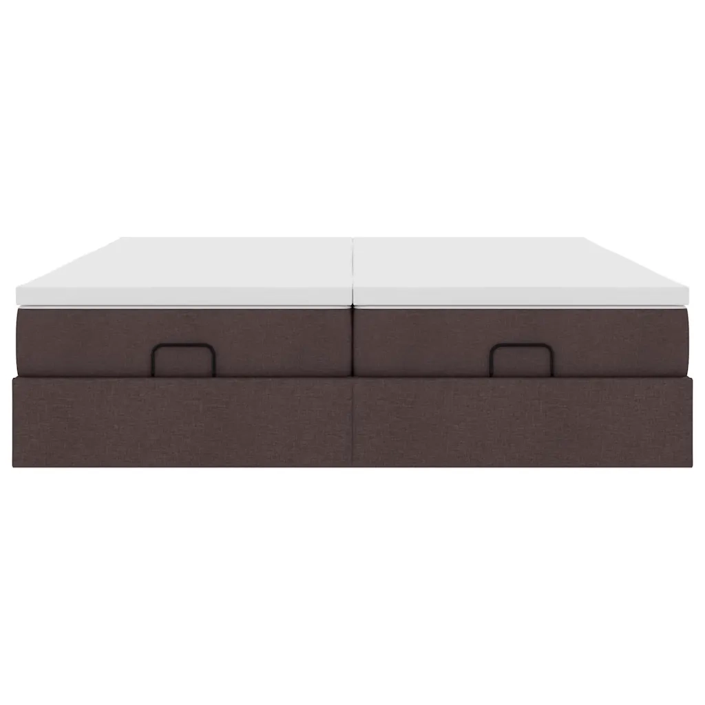 Struttura Letto Pouf con Materassi 200x200 cm in Tessuto