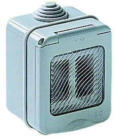 CONTENITORE DA ESTERNO IP55 col. Grigio 2 posti 30.00 pz