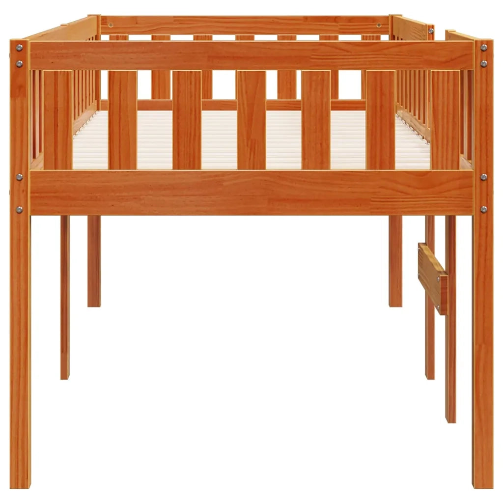 Letto Bambini senza Materasso Marrone Cera 90x190 cm Legno Pino