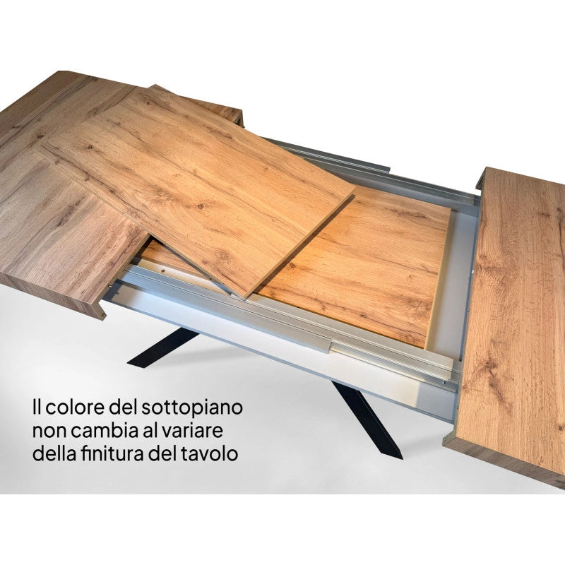 Tavolo allungabile 200/304x90 cm Roxell - Noce