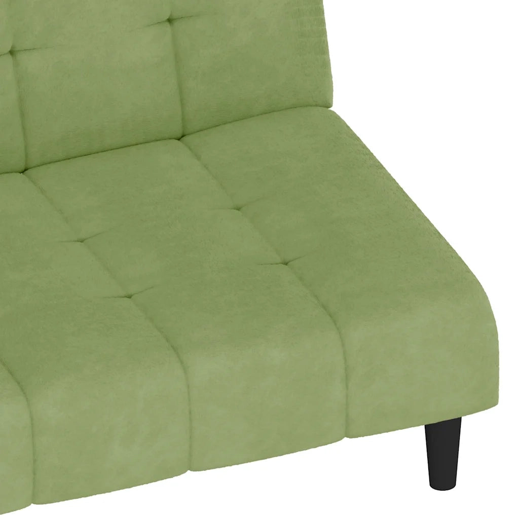 Divano letto | Sof¨¤ letto | Letto singolo a 2 Posti Verde Chiaro in Velluto