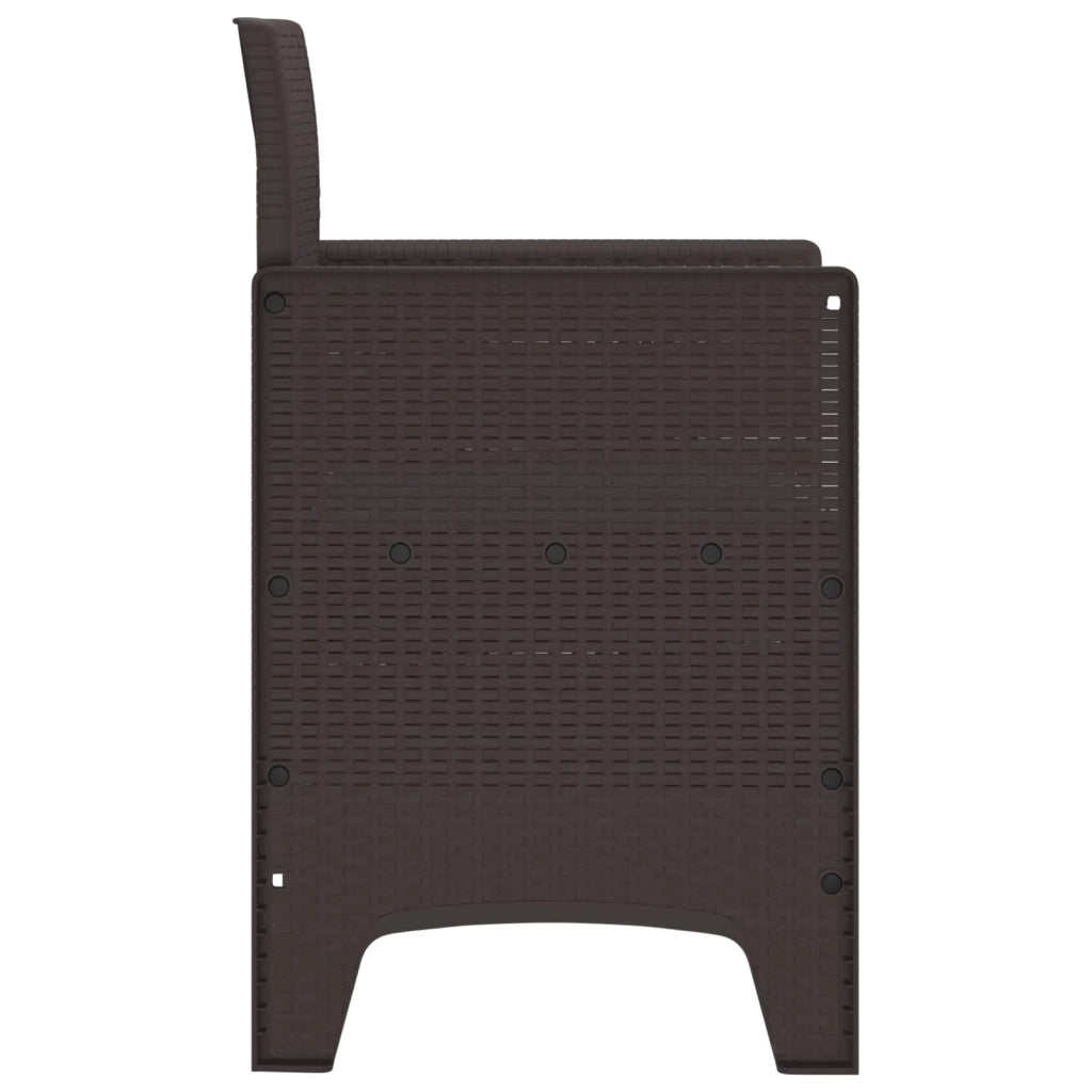 Sedia da Giardino 4 pcs Marrone 53 x 49 x 85 cm Polipropilene