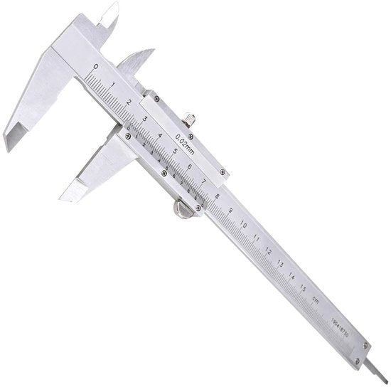 Misuratore 150 mm - Analogico - Precisone 0,02 mm - Acciaio di carbonio - Multifunzionale - Attrezzo duraturo - Calibro