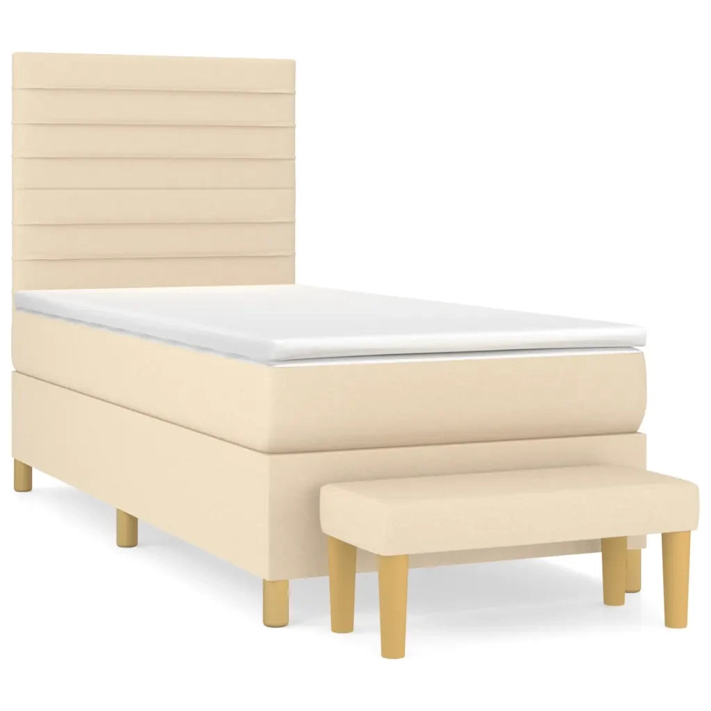 Giroletto a Molle con Materasso Crema 80x200 cm inTessuto 3137194