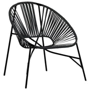 Sedia da Uovo da Giardino | Sedie da Esterno in Polyrattan Nero