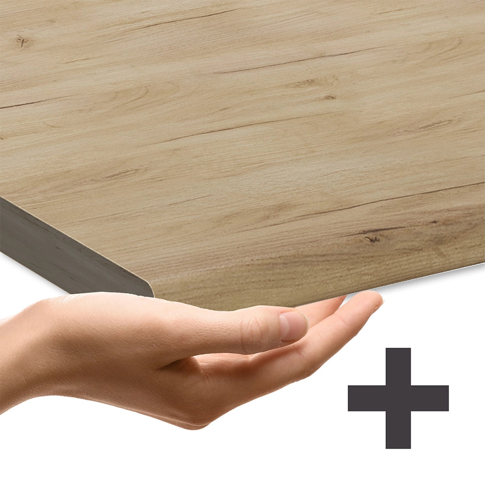 Mobiletto base per cucina Fame-Line Bianco lucido/Antracite 80 cm con 3 cassetti, PL Rovere Vicco