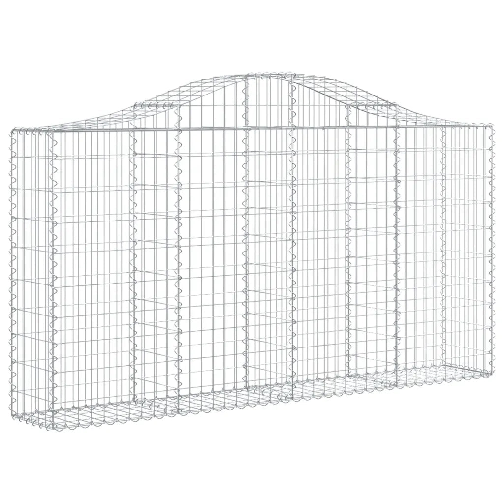 Cesti Gabbioni ad Arco 14 pz 200x30x100/120 cm Ferro Zincato 3145442