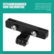 Supporto per fotocamera in alluminio - Estensione di supporto per fotocamera - Supporto per rail - Facile da installare - Trattamento CNC - Peso ridotto 39 g - Supporto per fotocamera
