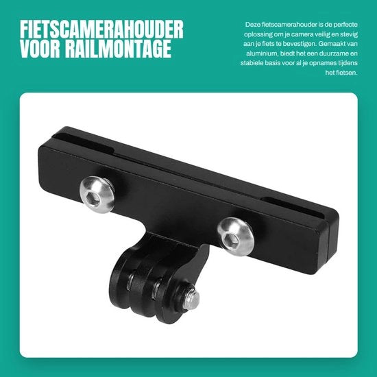 Supporto per fotocamera in alluminio - Estensione di supporto per fotocamera - Supporto per rail - Facile da installare - Trattamento CNC - Peso ridotto 39 g - Supporto per fotocamera