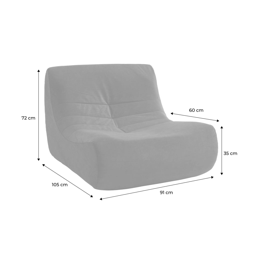 Divano modulare in velluto, 3 posti, beige