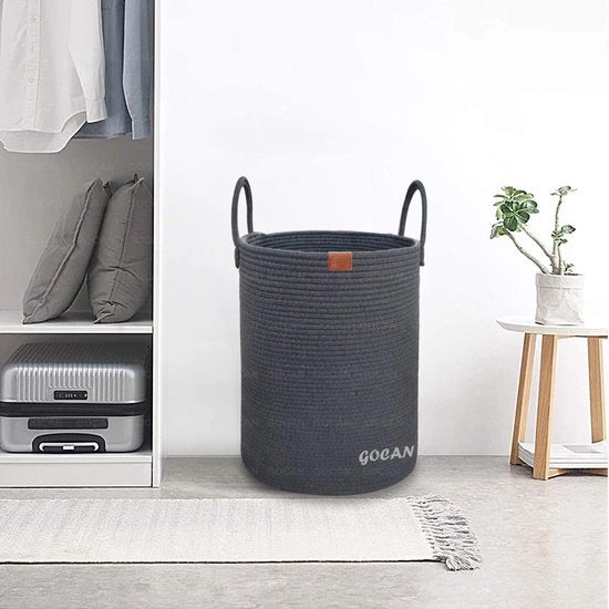 Contenitore di stoccaggio in cotone grigio