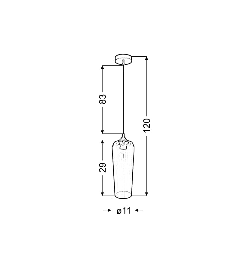 Lampada a sospensione Candellux EOL 31-51844 nera blu