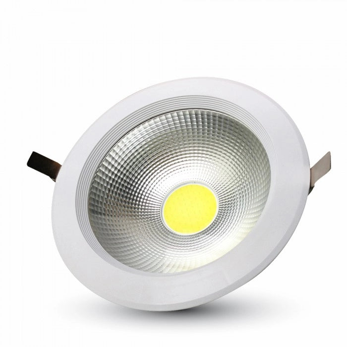 V-TAC VT-26301 Faretto LED da Incasso Rotondo LED COB 30W 120LM/W A++ Colore Bianco 3000K - SKU 1276