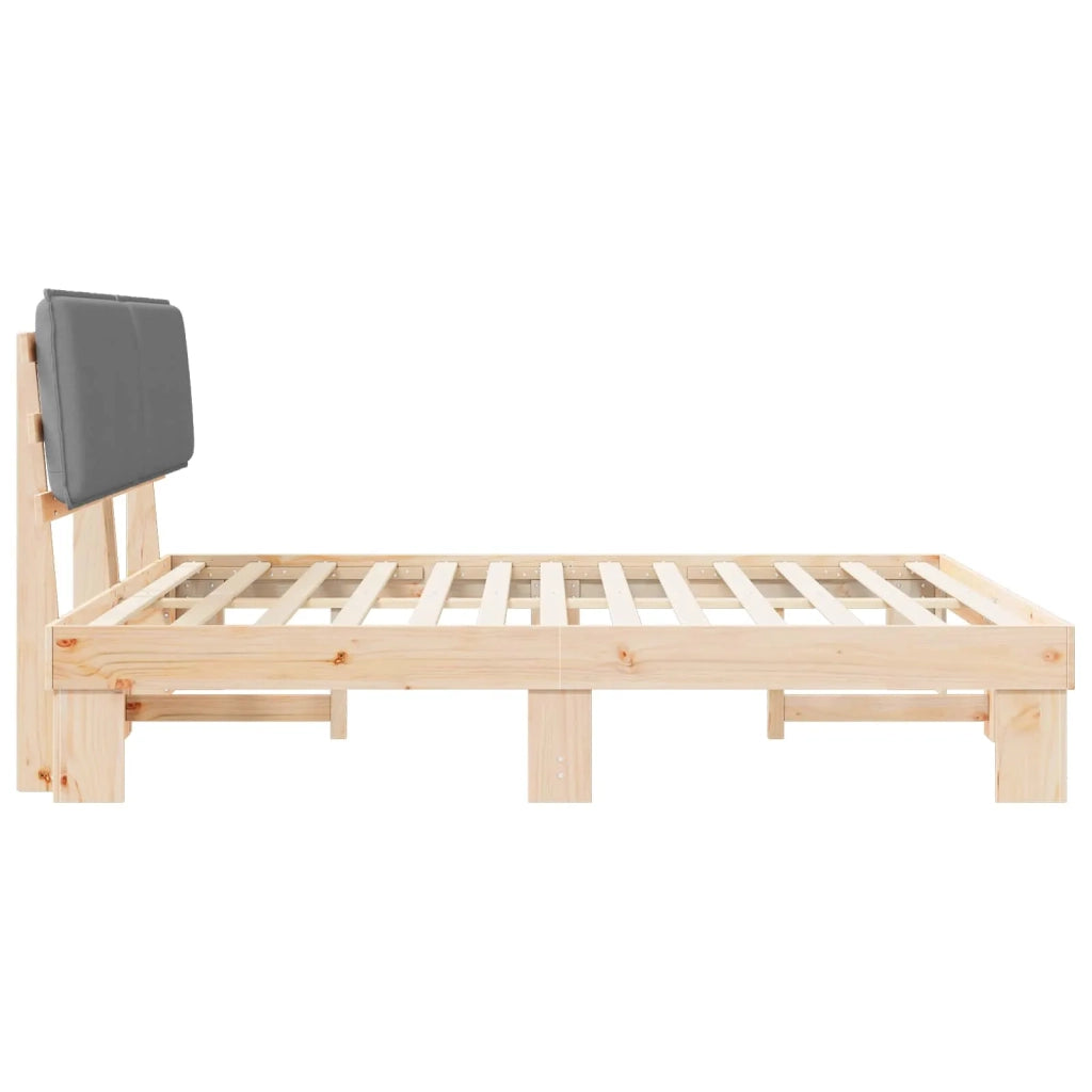 Letto con Testiera Rivestita Grigio chiaro 180 x 200 cm