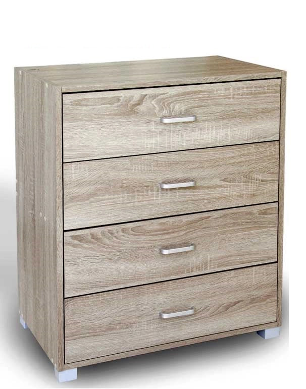 CASSETTIERA 4 CASSETTI ERMES IN LEGNO ROVERE 68X40X H83 CM