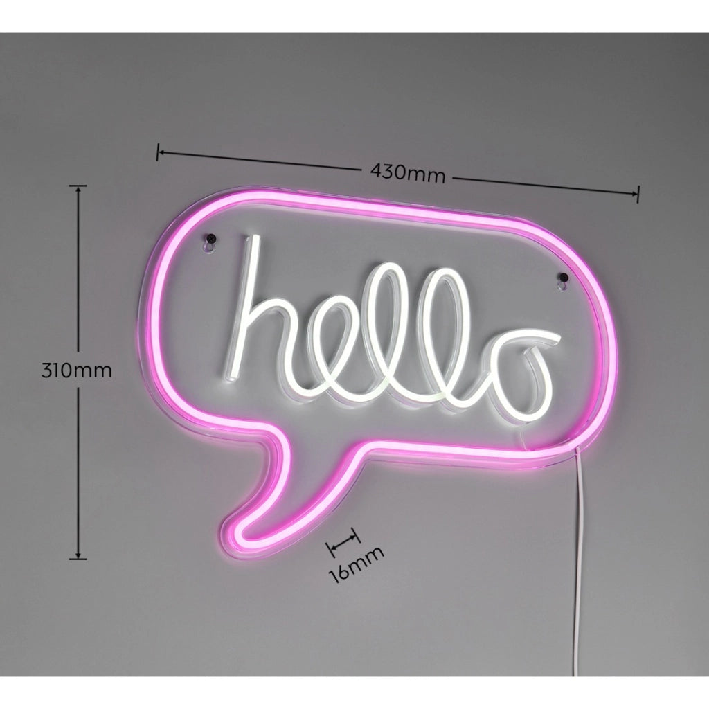 APPLIQUE LED HELLO 5W H31CM VIGNETTA