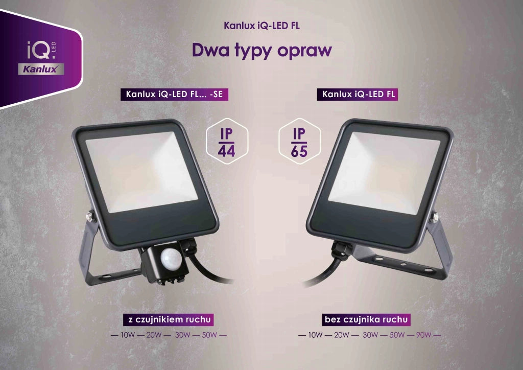 Faro LED esterno Kanlux iQ 30W 4000K IP44 sensore