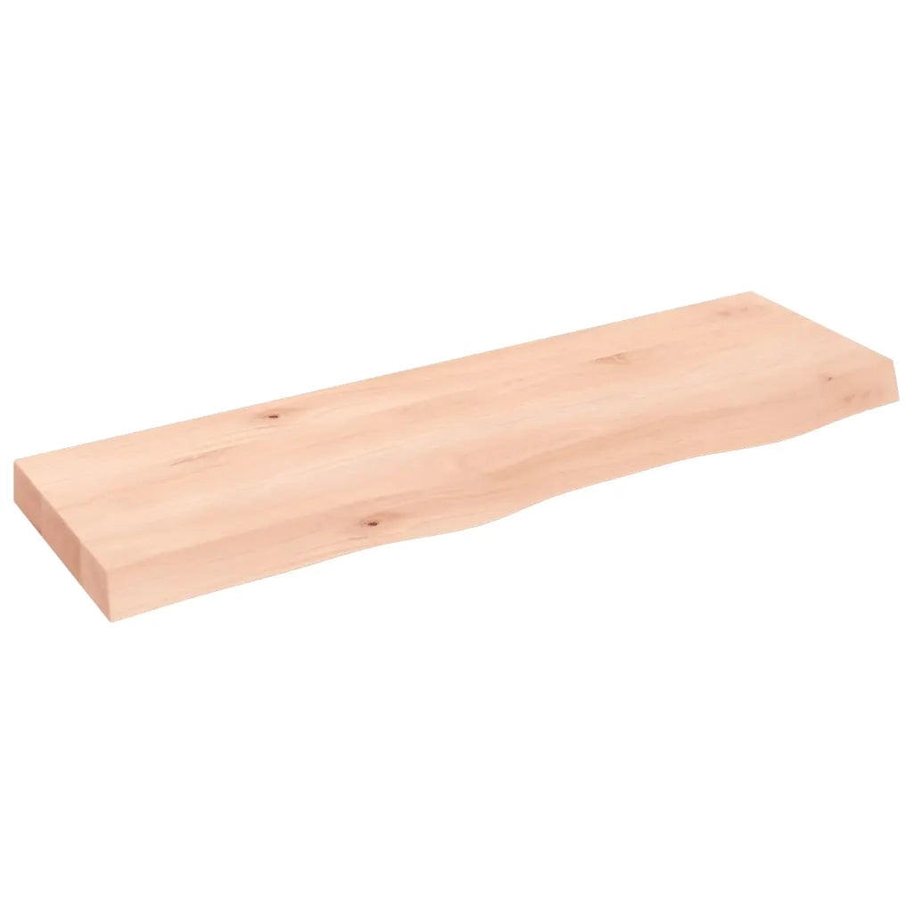 Ripiano a Parete 100x30x(2-6) cm Massello Rovere Non Trattato 363562