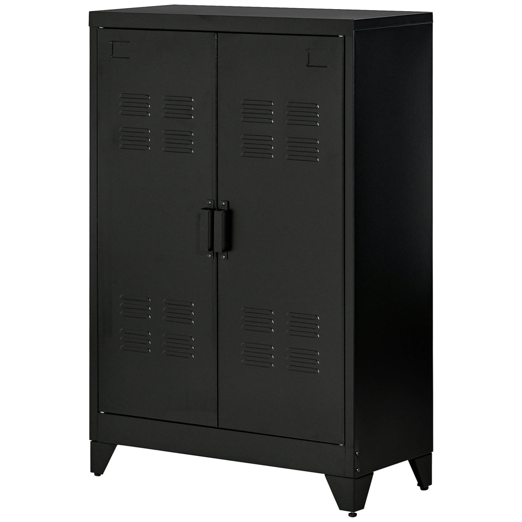 Armadio Scorrevole Industriale con Ripiani ¨C Minimal ¨C Nero