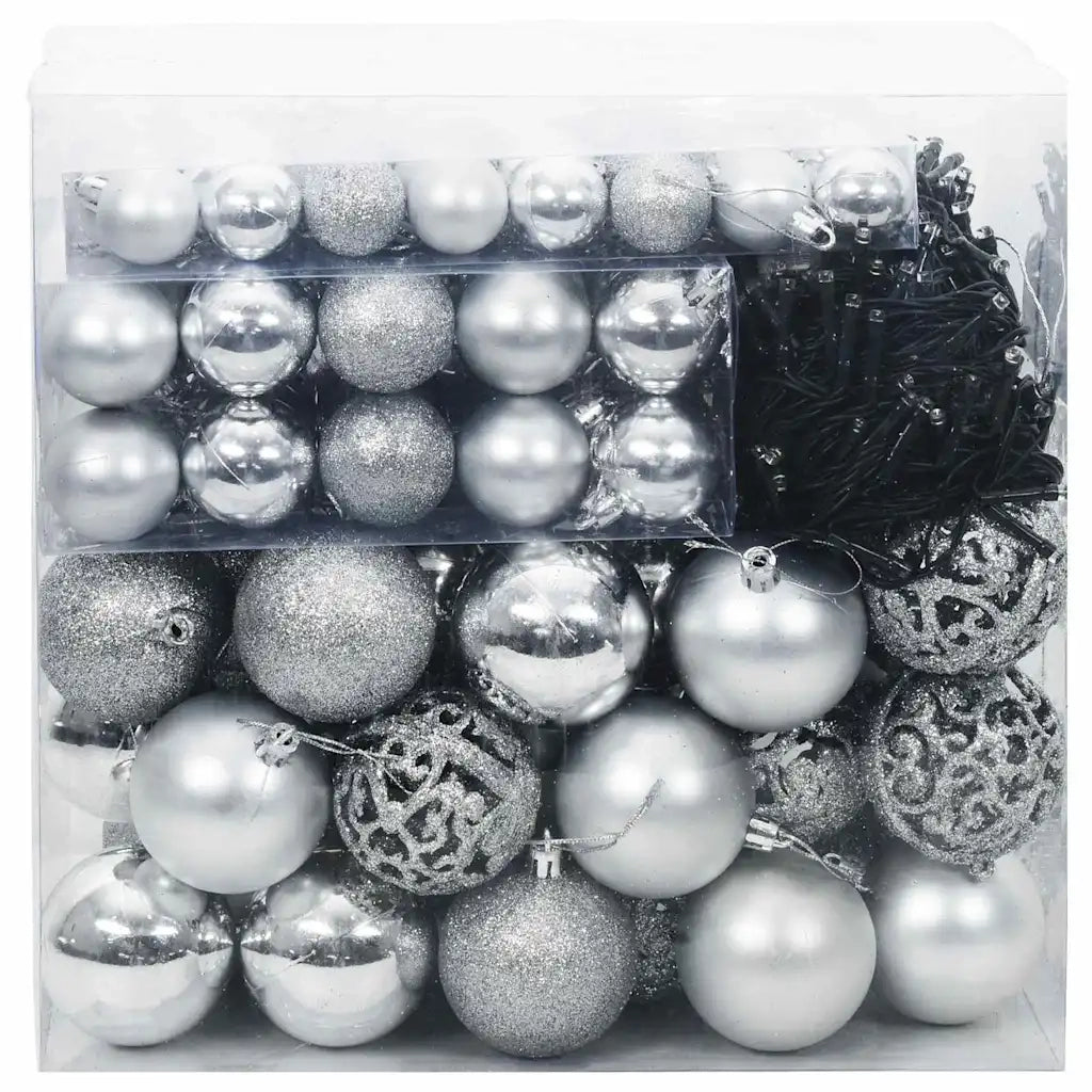 Set di Palle di Natale 120 pz 300 LED Bianco caldo Ø 6 cm 42018836