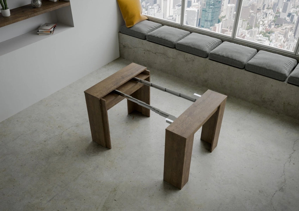 Consolle allungabile 90x48/308 cm Base Noce