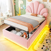 letto imbottito velluto rosa 90 x 200 cm