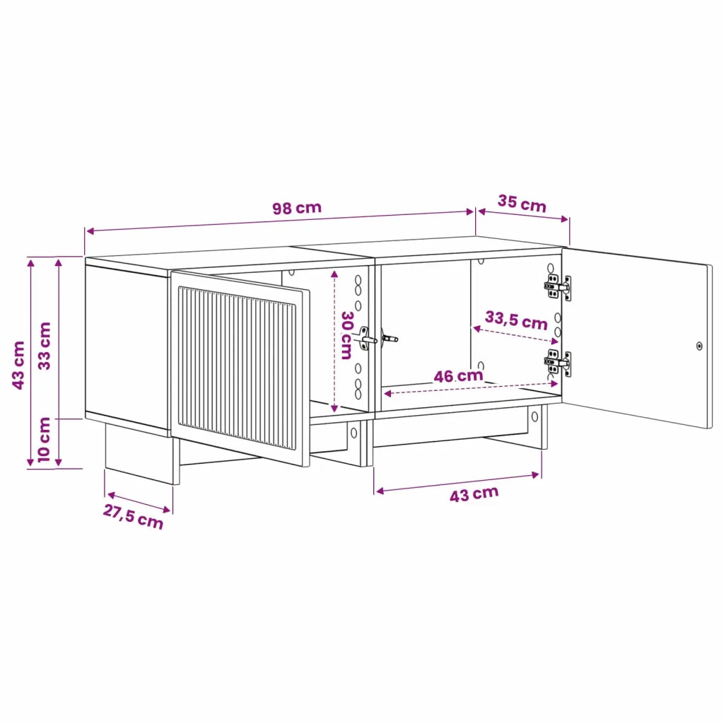 Mobile TV Grigio Cemento Legno ingegnerizzato 896018