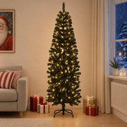 Albero di Natale Artificiale Sottile 180 cm 300 LED 3461117