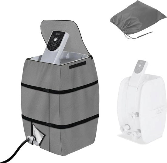 Pompe per vasca idromassaggio, Pompe per riscaldamento vasca idromassaggio, Pompe isolate per vasca idromassaggio, Vasche idromassaggio gonfiabili, 420D tela oxford impermeabile e resistente all'acqua, per vasca/bagno esterno, 42,9*37,6*53,8cm, Grigio