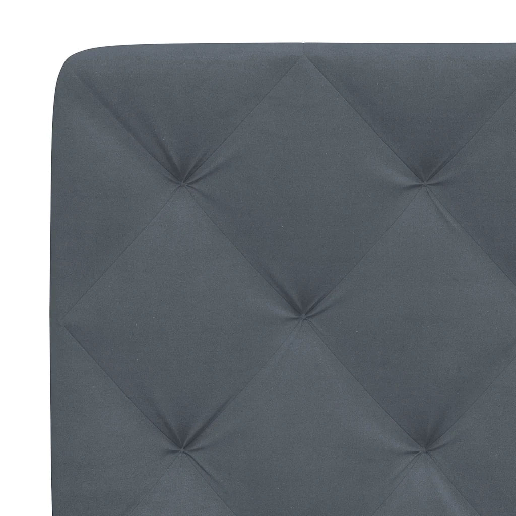 Giroletto senza Materasso Grigio Scuro 120x200 cm Velluto 3207912