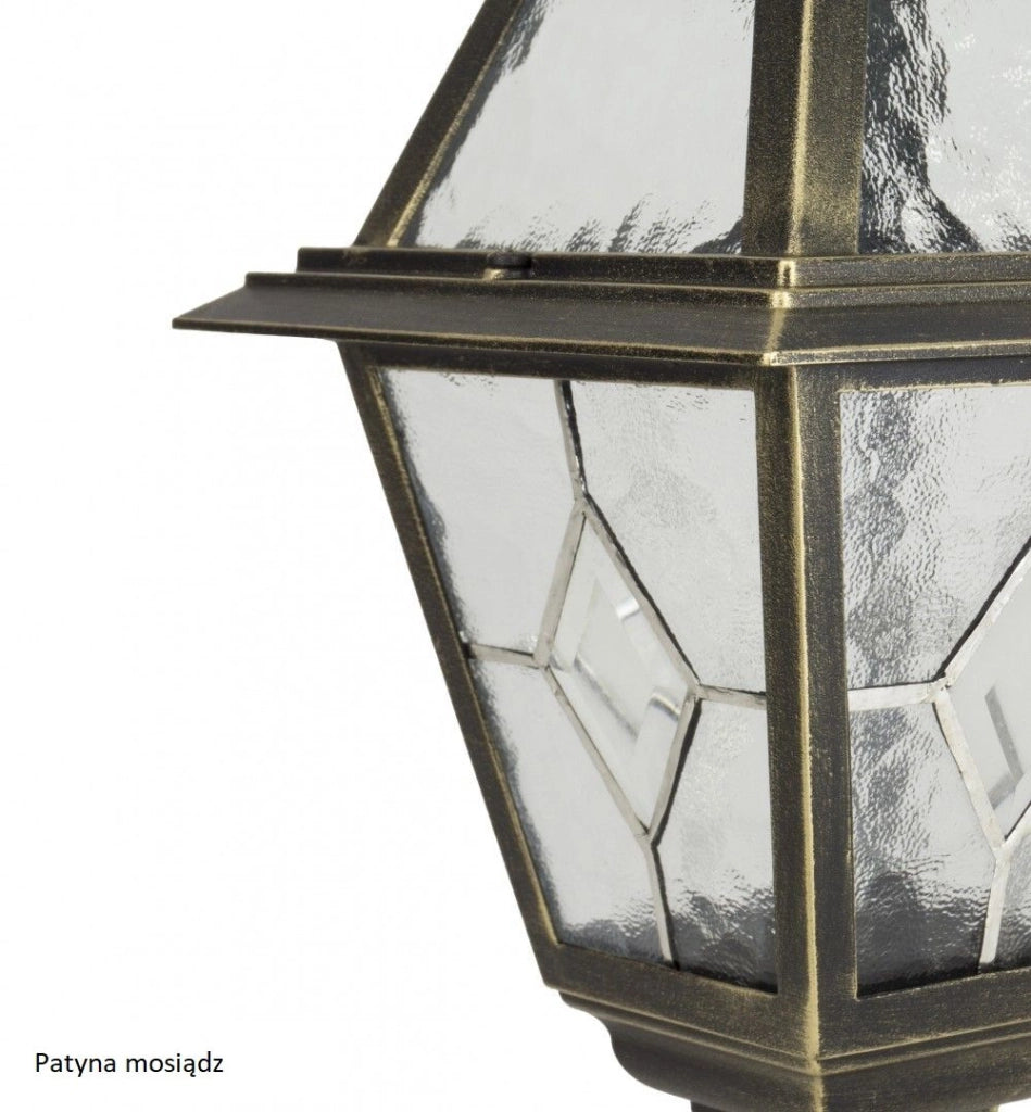 Testa lampada giardino WITRAŻ E27 nera vetro SU-MA