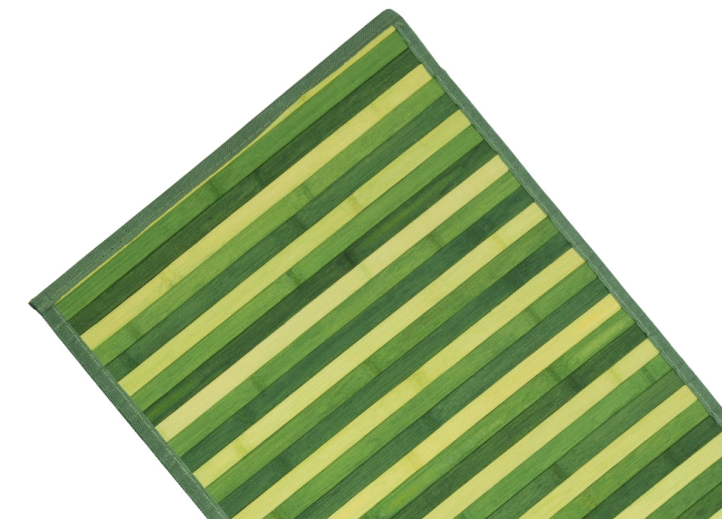 Tappeto Bamboo Degradè In Varie Colorazioni - 50x230 cm - Verde